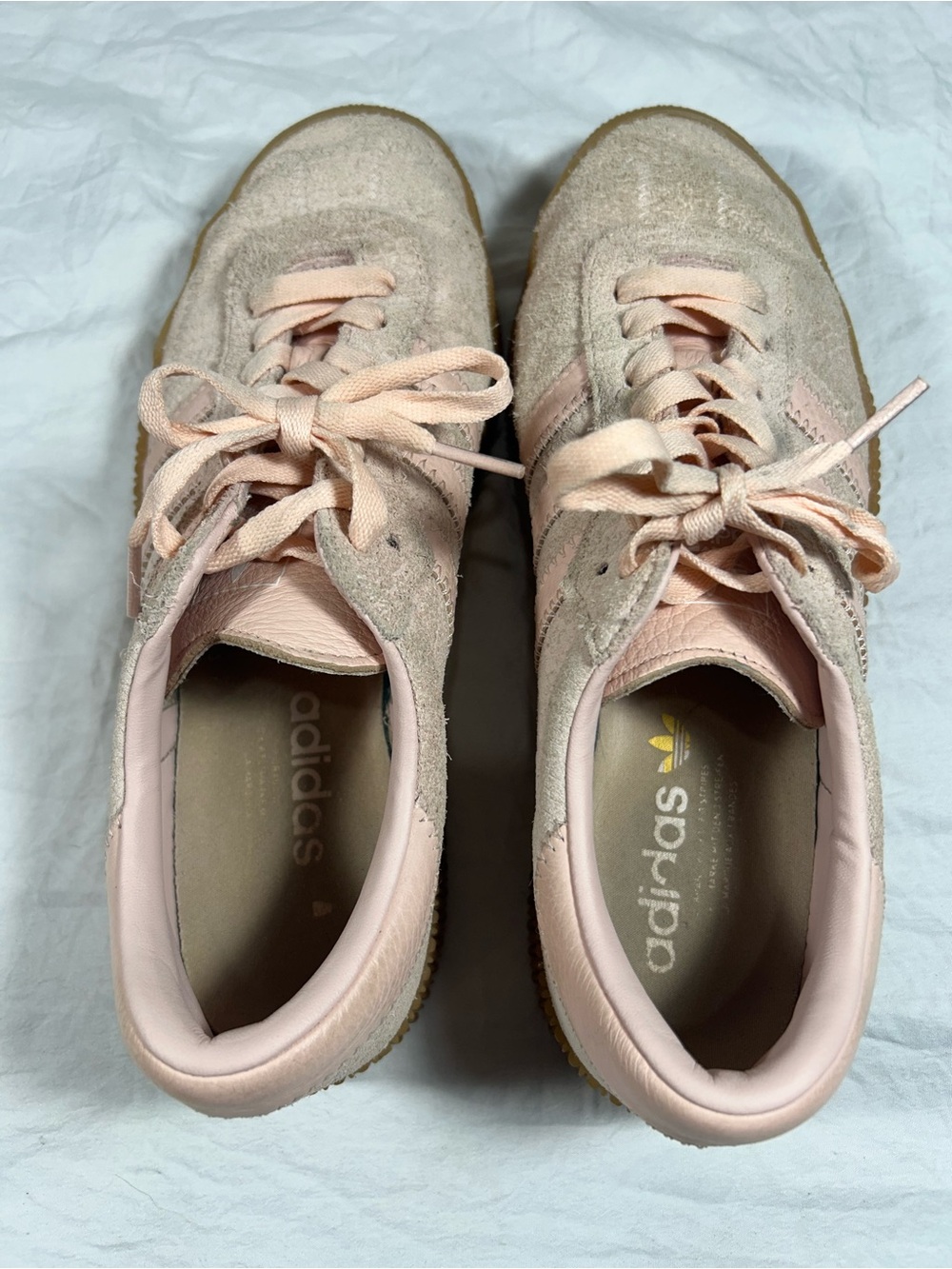 adidas Samba Women's Light Pink Suede Sneakers Size 9